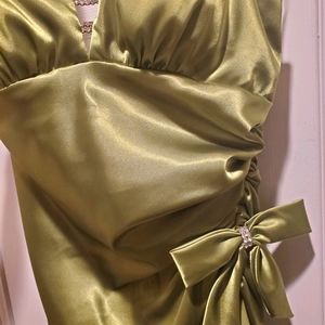 Olive halter prom dress